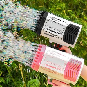 Sæbeboblepistol - 69 Huller, 1000+ Bobler/min, LED-lys | BUBBLEPUFF