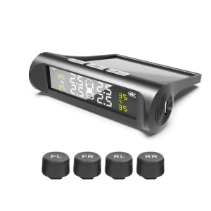 Dæktryksovervågningssystem - 4 Sensorer, Solenergi + USB, IPX7 | TIREPRESS